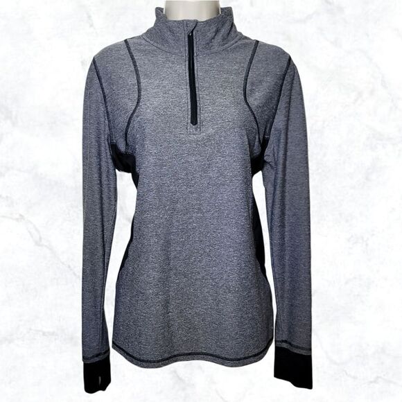 C9 Champion Grey Athletic Long Sleeve Quarter Zip Pullover Sporty Top - Picture 1 of 8